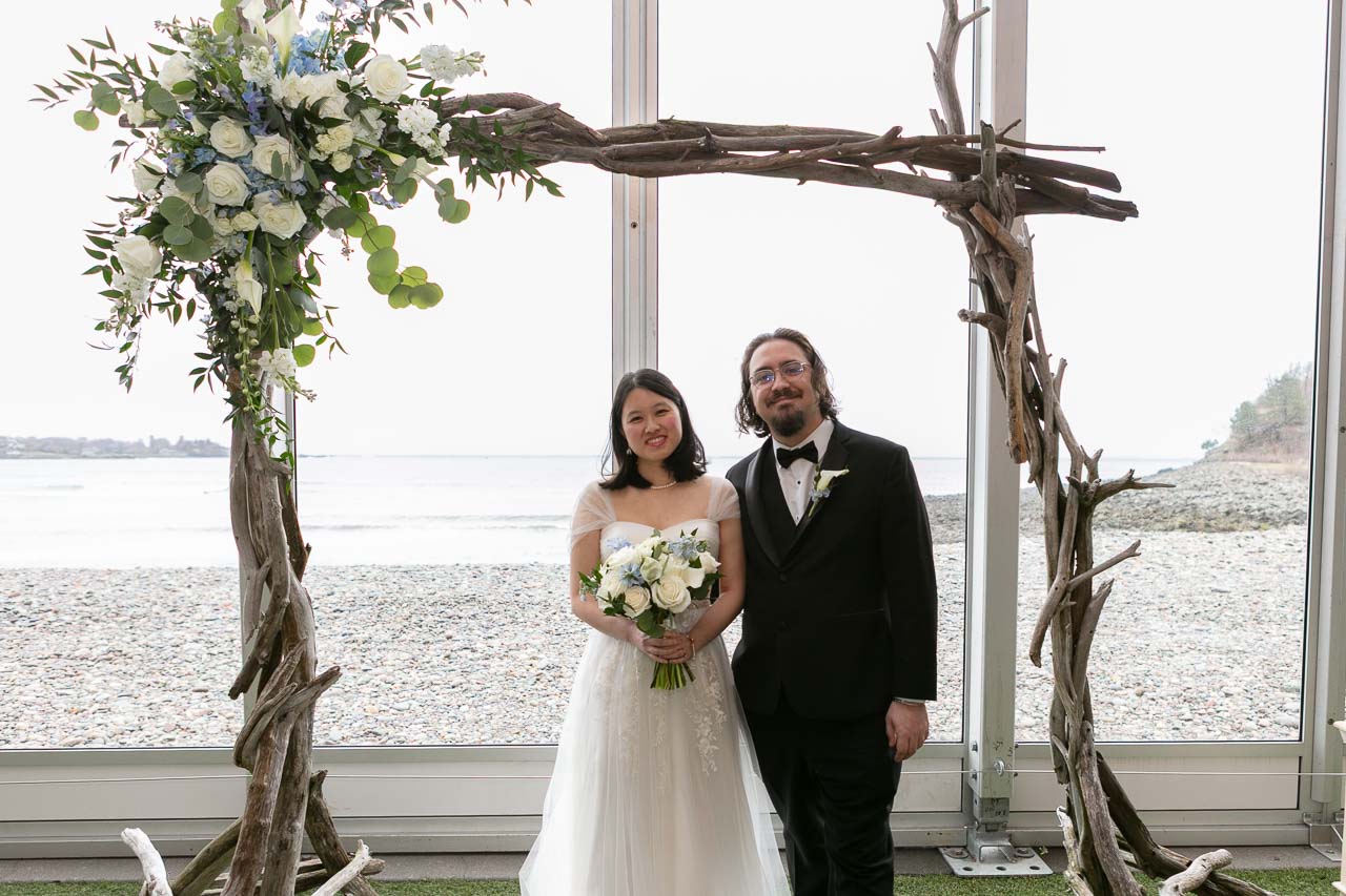 Megan and Andrew under the Arch