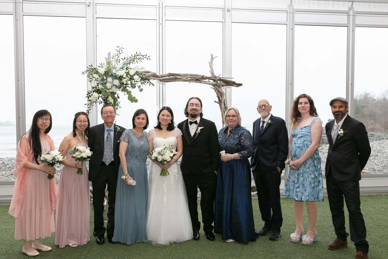 Megan and Andrew with the whole family